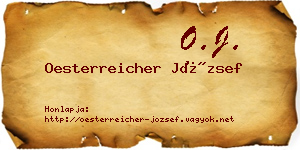 Oesterreicher József névjegykártya